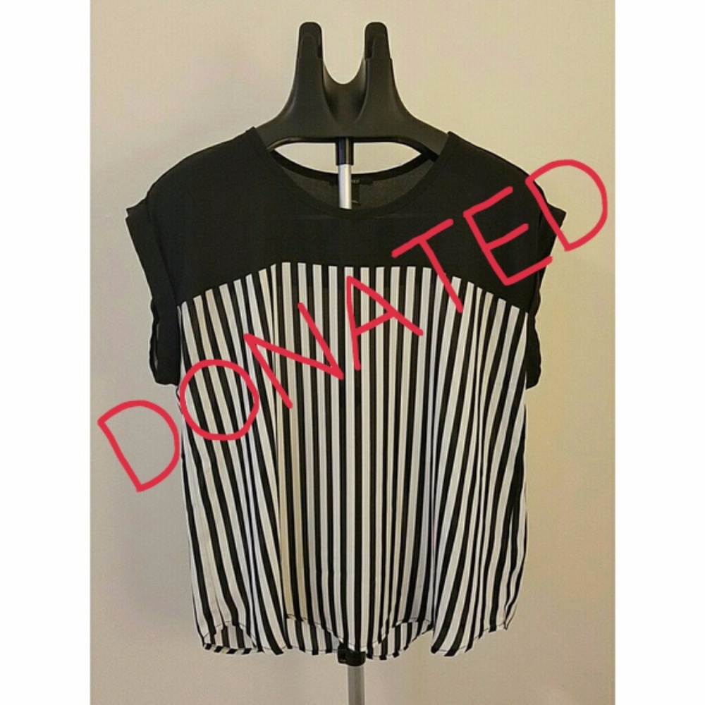 DONATED - Forever 21 Vertical Striped Blouse - Med